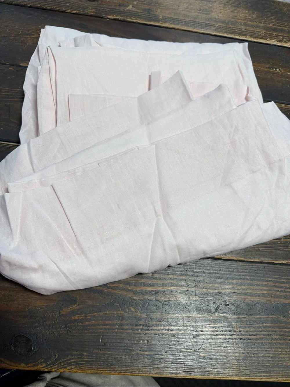 European Linen Curtain - Single Panel Blush - Size 48 x 96